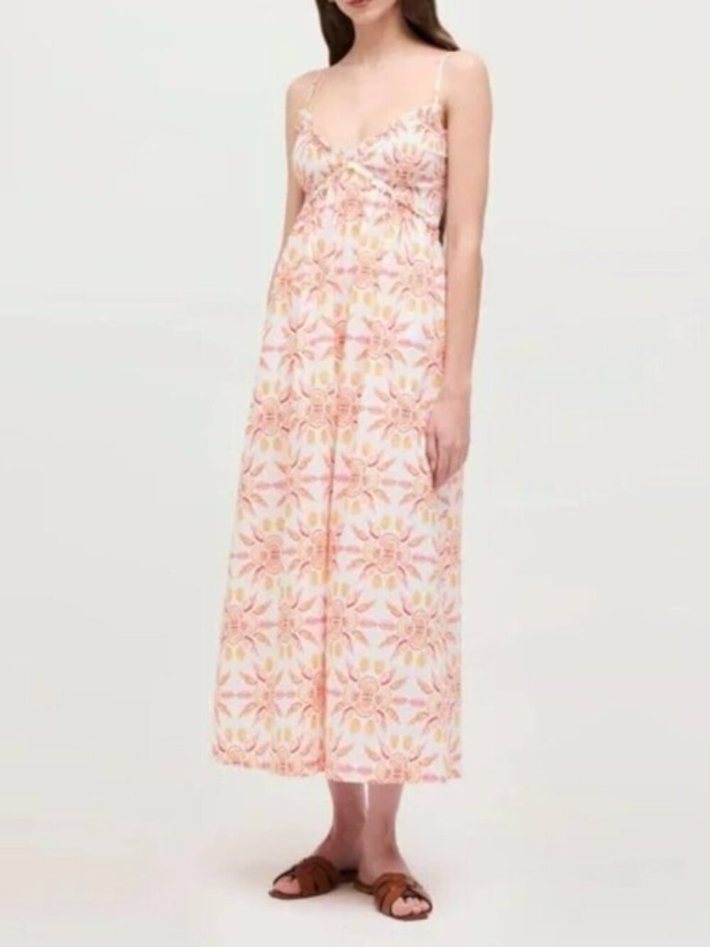 Hill House Sydney Nap Maxi Dress Orange Shell Mosaic